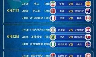 世界杯举办时间 世界杯赛程表及积分